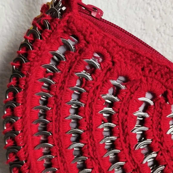 Handmade bag with crochet weaving technique.   New - Picture 6 of 11